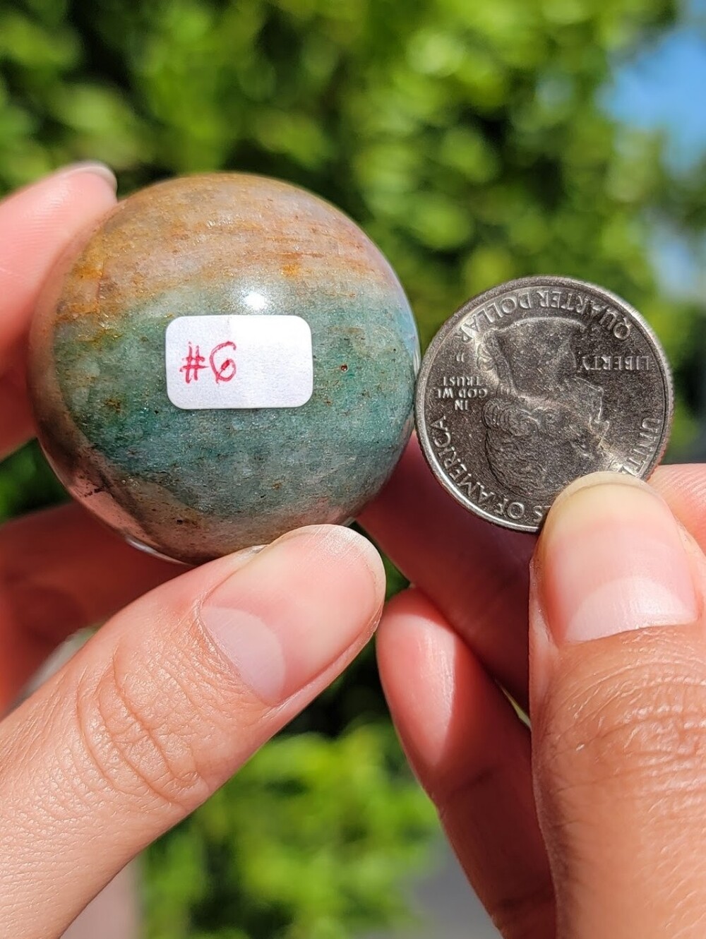 (#6) NEW 38.6MM - 82G RAINBOW AVENTURINE SPHERE